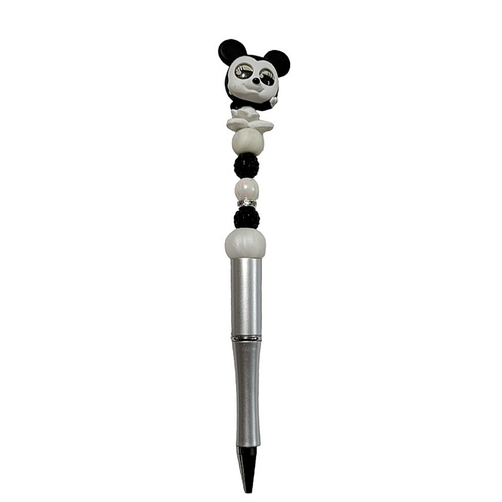 Minnie Mouse Disney Doorables Beaded Ballpoint Twist Pen Topper White Black